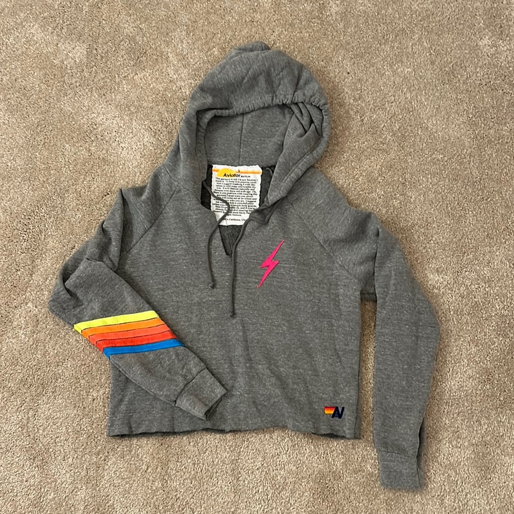 Aviator Nation Cropped Hoodie
